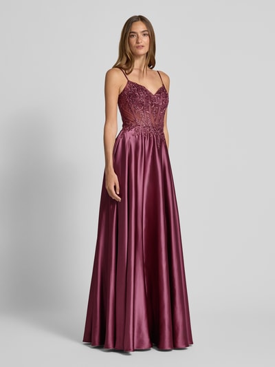 LUXUAR FASHION Abendkleid mit Ziersteinbesatz Rot 1