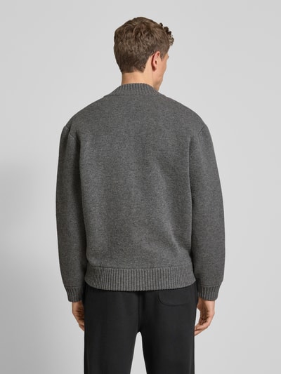 Lacoste Kurtka z dzianiny o kroju regular fit z mieszanki wełny Średnioszary 5