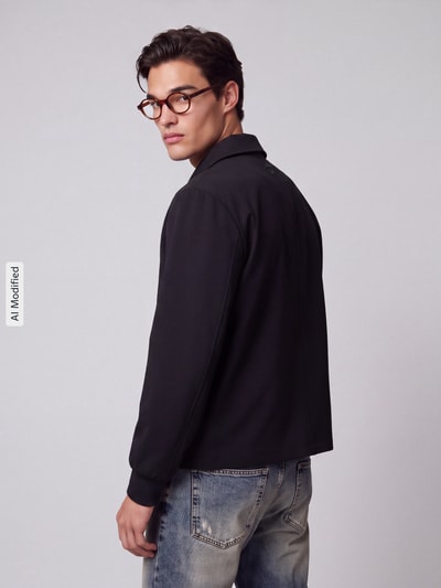 Don´t Waste Culture Blouson mit Viskose-Anteil Modell 'NAYA' Black 3