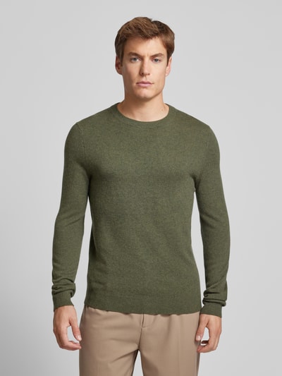 MCNEAL Gebreide pullover met ronde hals Kaki gemêleerd - 4