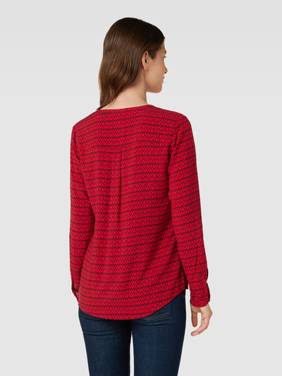 Montego Blouse met all-over motief Rood - 5