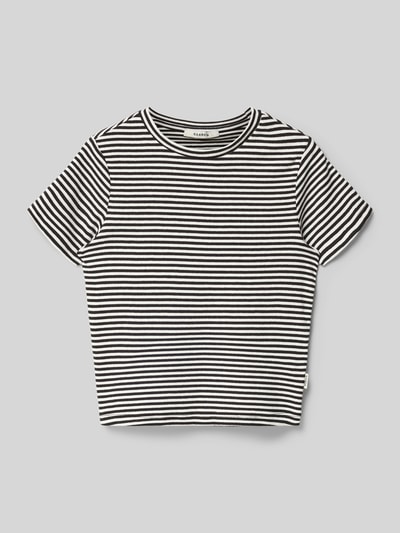 Garcia T-Shirt in Ripp-Optik mit Rundhalsausschnitt Black 1