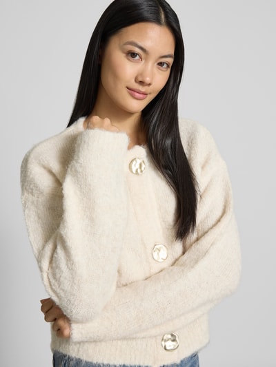 B.Young Gebreid jack met ronde hals, model 'Omanta' Offwhite - 3