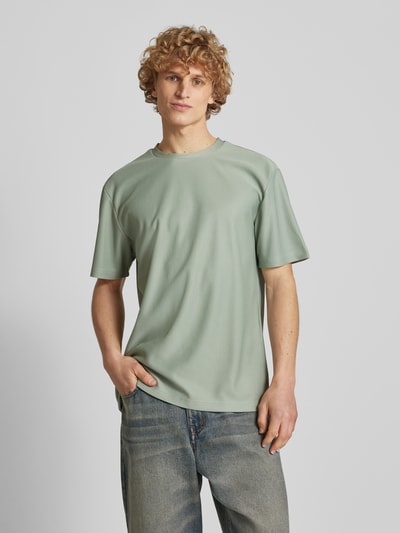 Only & Sons Relaxed fit T-shirt met labeldetail, model 'FRED' Groen - 4