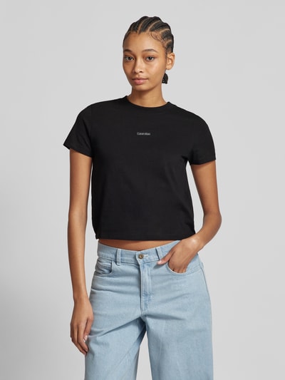 Calvin Klein Jeans Regular Fit T-Shirt mit Label-Patch Black 4