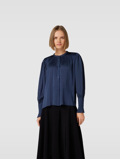 Bash Bluse mit Maokragen Dunkelblau 4