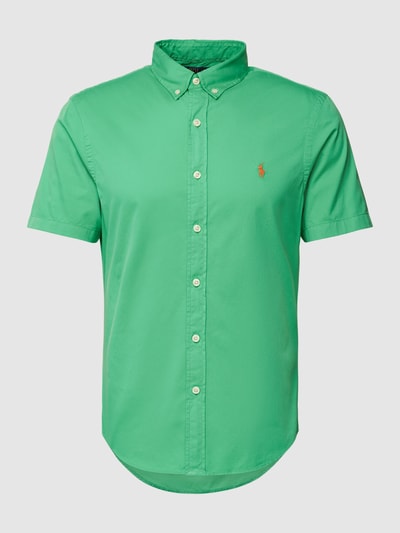 Polo Ralph Lauren Koszula casualowa o kroju slim fit z rękawem o dł. 1/2 Zielony 2