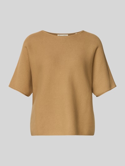Marc O'Polo Boxy Fit Strickshirt aus reiner Baumwolle Camel 2