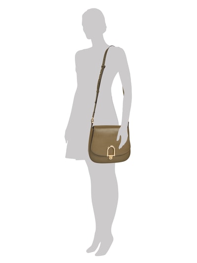 MICHAEL Michael Kors Saddle Bag aus echtem Leder Oliv 1