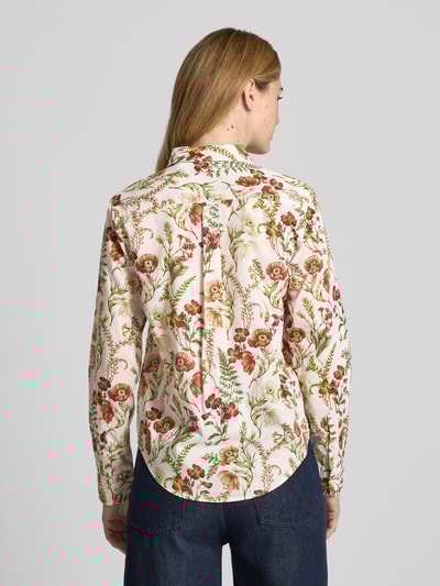 Gant Bluzka koszulowa o kroju regular fit z kwiatowym nadrukiem na całej powierzchni model ‘Floral’ Écru 5