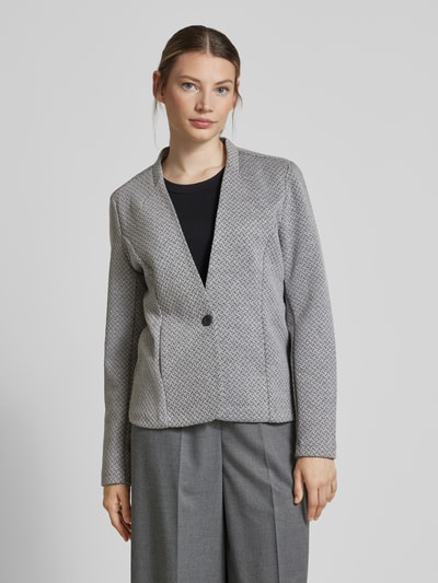 FREE/QUENT Blazer met V-hals, model 'Nanni' Middengrijs gemêleerd - 4