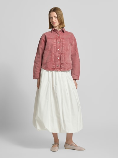 ba&sh Jeansjacke mit aufgesetzten Taschen Modell 'RUNO' Rose 1