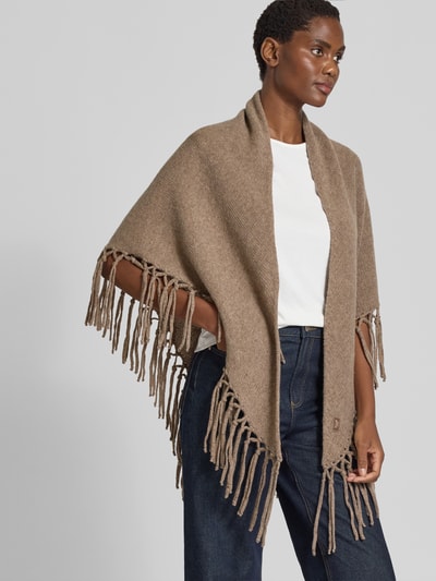 Weekend Max Mara Wollen sjaal van pure scheerwol, model 'TORNADO' Taupe gemêleerd - 3