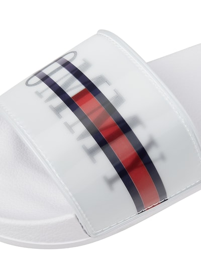 T.Hilfiger Kids Shoes Klapki z detalami z logo  Biały 2