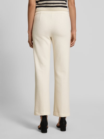 Cambio Flared stoffen broek in verkorte pasvorm Offwhite - 5