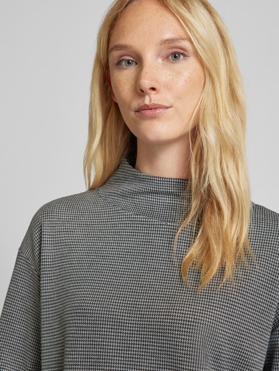 s.Oliver BLACK LABEL Sweatshirt mit Hahnentrittmuster Anthrazit 3