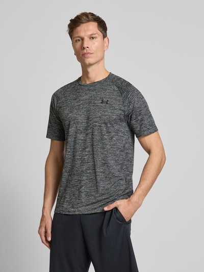 Under Armour T-shirt met logoprint, model 'TECH 2.0' Zwart - 4