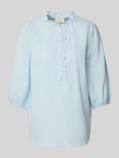FREE/QUENT Regular fit blouse met 3/4-mouwen, model 'Rolly' Lichtblauw - 2