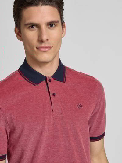 bugatti Poloshirt mit Label-Stitching Rot 3