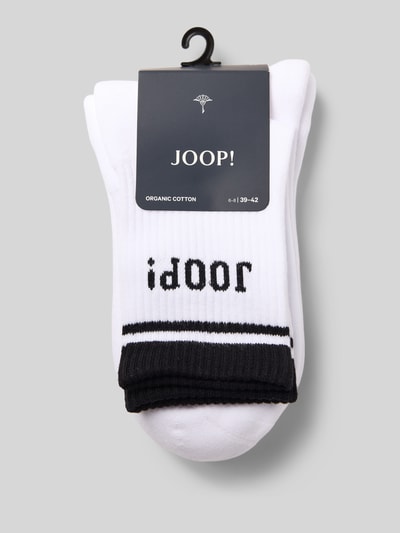 JOOP! Collection Sokken met labelstitching in een set van 2 paar Wit - 3