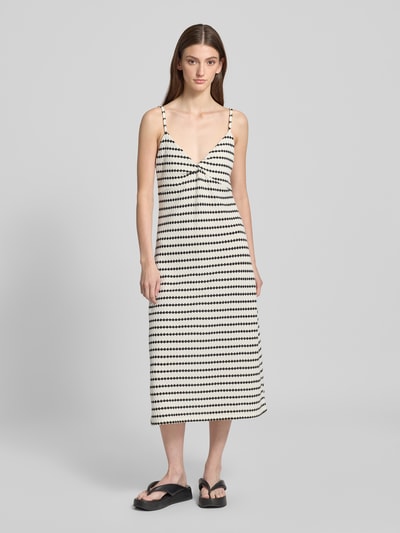 Only Nauwsluitende vrijetijdsjurk met katoen, model 'EVA' Offwhite - 4