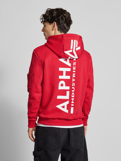 Alpha Industries Bluza z kapturem Czerwony 5