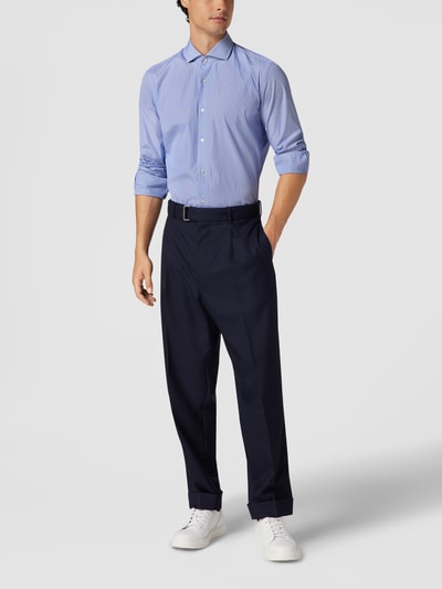 BOSS Slim Fit Business-Hemd mit Streifenmuster Modell 'Hank' Royal 1