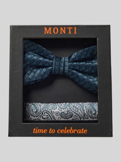 Monti Strik en pochet in een set van pure zijde Mintgroen - 1