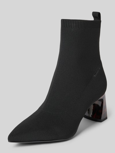 Tamaris Stiefelette in Strick-Optik Black 1