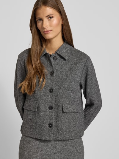 Marc O'Polo Regular fit korte blazer van katoenmix Middengrijs - 3