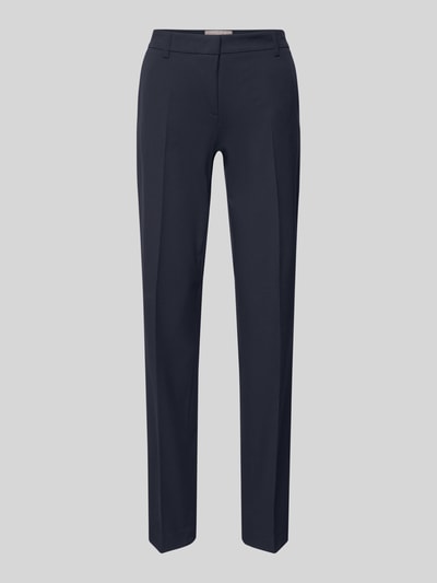 Produktfoto, Hose mit Bügelfalten und Gesäßtasche von Christian Berg Woman Selection im dunklen Blau, Material-Mix mit Viskose-Anteil, Regular-Fit