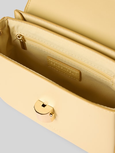 Seidenfelt Handtas met kliksluiting, model 'LILLA' Lichtgeel - 5