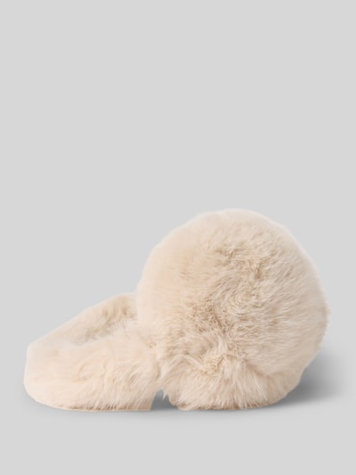 Produktfoto, Ohrenwärmer mit Leo-Print Modell 'Big Fur' von Barts, beige Farbe, runde Form, flauschige Textur, Damen Ohrenwärmer von Barts