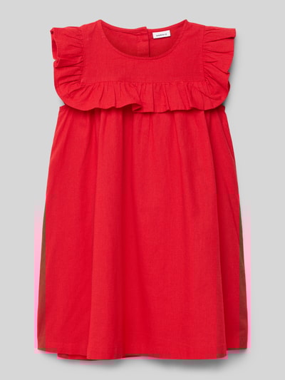 Name It Jurk met volants, model 'FALINNEN CAPSL' Rood - 1