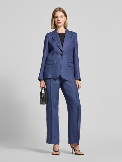 Weekend Max Mara Shaped Fit Blazer aus reinem Leinen Modell 'NALUT' Dunkelblau 1