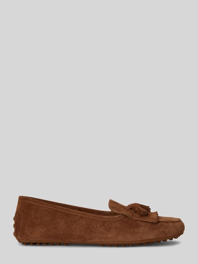 Lauren Ralph Lauren Loafersy z naturalnej skóry welurowej model 'TAYTE' Koniakowy 2