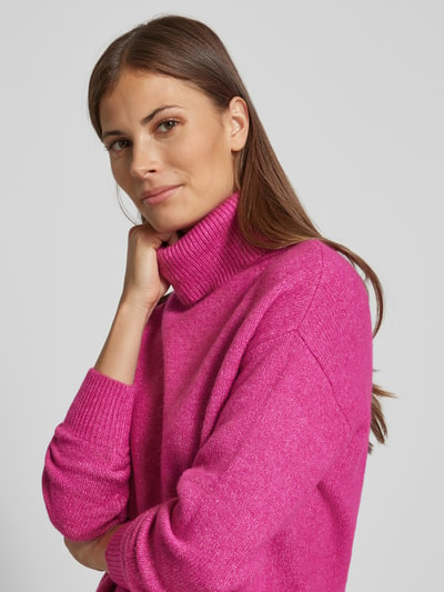 Christian Berg Woman Strickpullover aus Viskose mit Rollkragen Fuchsia 3