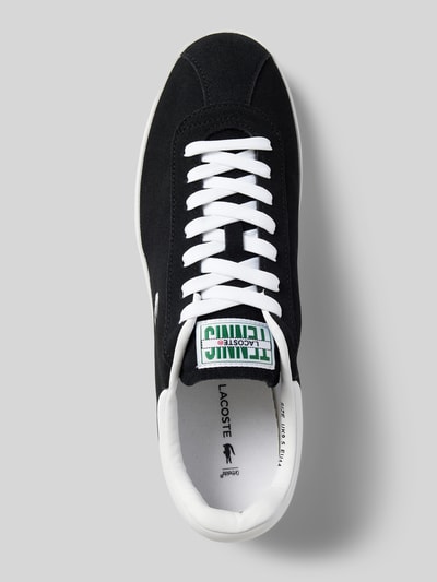 Lacoste Sneakers met labeldetails, model 'BASESHOT' Zwart - 4