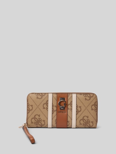 Guess Portemonnee met labelapplicatie, model 'ERENA' Lichtbruin - 1