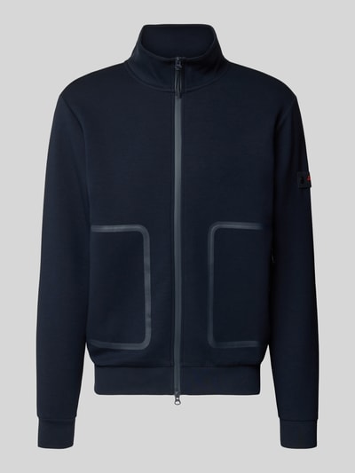 Produktfoto, Regular Fit Jacke mit Stehkragen Modell 'Scott' von Peuterey, elastyczna mieszanka materiałów z bawełną, kieszenie boczne, dwukierunkowy zamek, elastyczne wykończenia, długość tyłu w rozmiarze M 66 cm, długość rękawa w rozmiarze M 66 cm