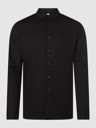 SEIDENSTICKER Slim Fit Business-Hemd aus Popeline Black 2