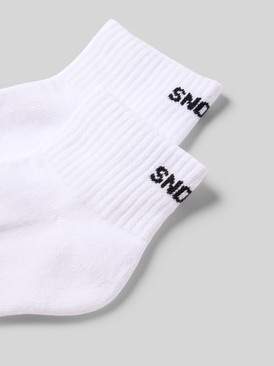 Snocks Skarpety z nadrukiem z logo w zestawie 2 szt. Biały 2
