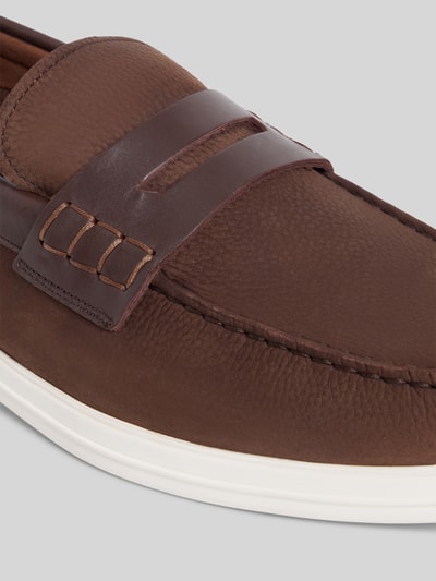 Tommy Hilfiger Slipper aus echtem Leder Mittelbraun 4