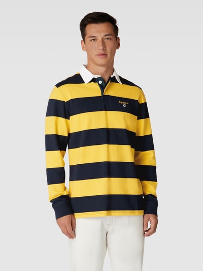 Barbour Poloshirt mit Streifenmuster Marine 4