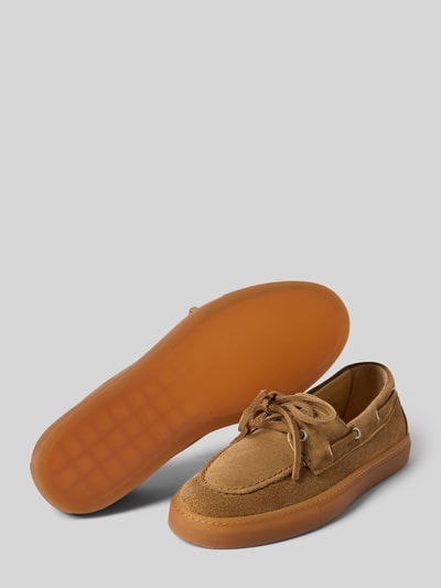 Copenhagen Slipper mit Schnürverschluss Modell 'Suede' Mittelbraun 4