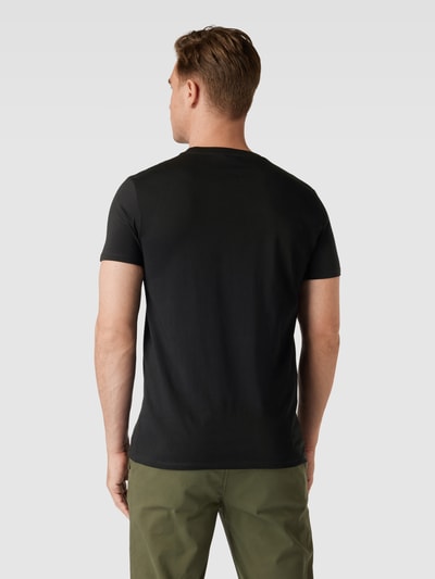 Lacoste T-Shirt in unifarbenem Design Modell 'Supima' Black 5