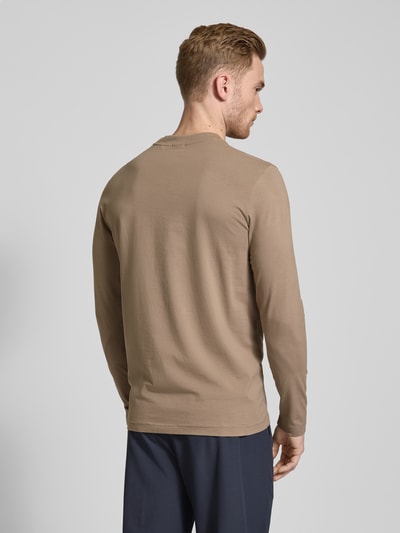 BOSS Green Longsleeve mit Label-Print Beige 5