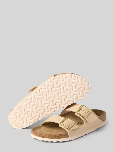 Birkenstock Slides mit Dornschließen Modell 'Arizona' Beige 4