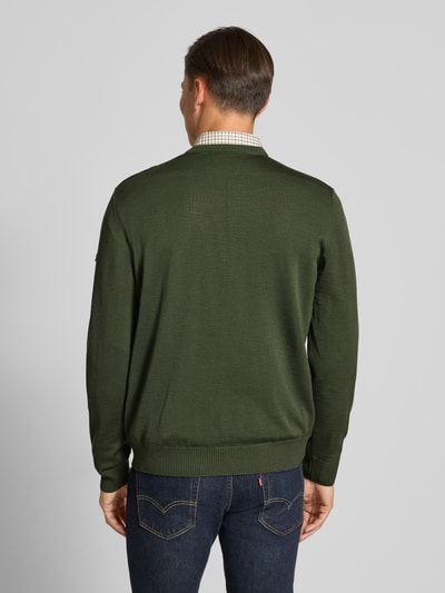 MAERZ Muenchen Gebreide pullover van merinowol Olijfgroen - 5