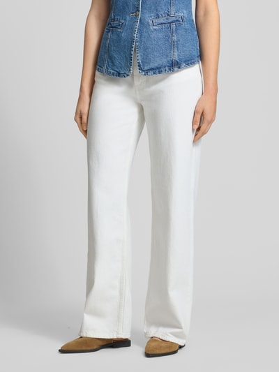 Gina Tricot jeansy o kroju boyfriend fit z wpuszczanymi kieszeniami Złamany biały 4